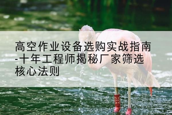 蒙山剪叉式升降机厂家-高空作业设备选购实战指南-十年工程师揭秘厂家筛选核心法则