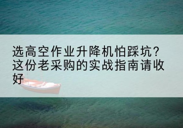 蒙山高空作业升降机厂家推荐-选高空作业升降机怕踩坑？这份老采购的实战指南请收好